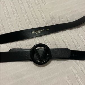 Valentino Sleek Black Women's Belt